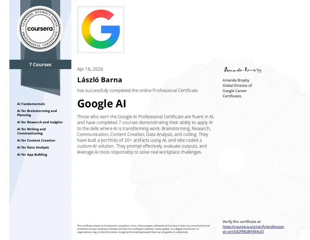 Google AI Certificate
